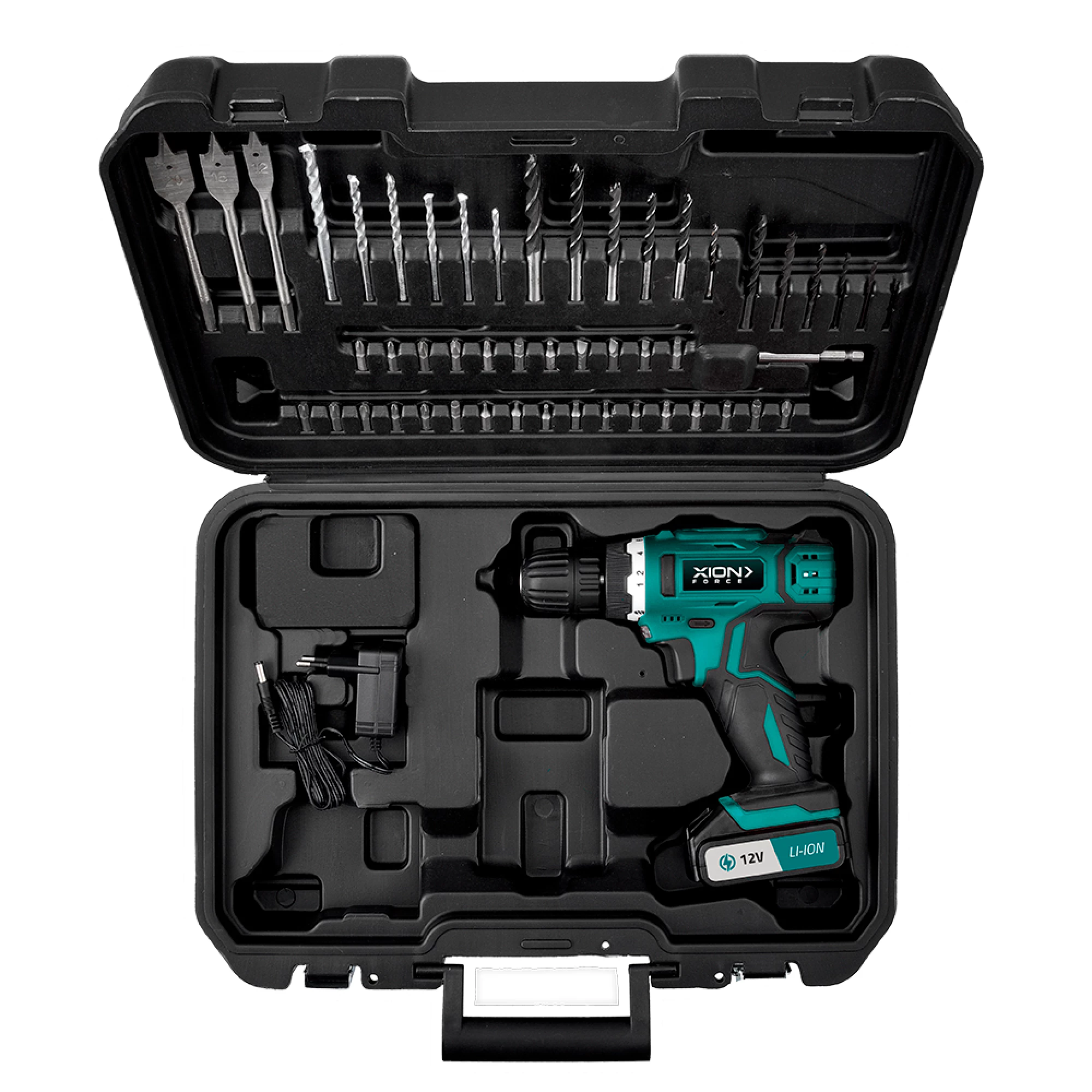 KIT TALADRO INALÁMBRICO 12V + 50 ACCESORIOS