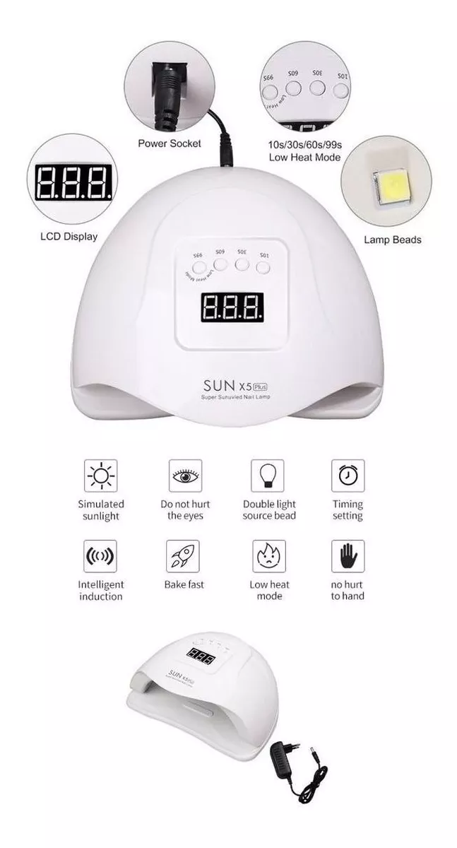 LAMPARA UV SECADOR DE UÑAS SUNX5 PLUS