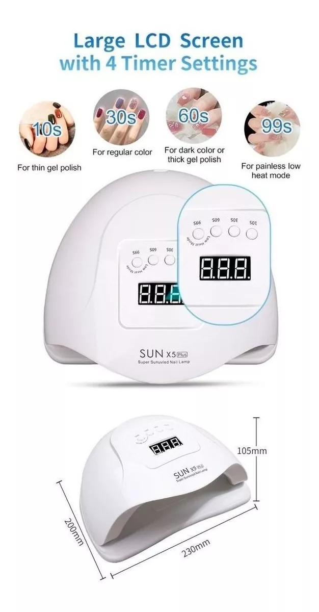 LAMPARA UV SECADOR DE UÑAS SUNX5 PLUS