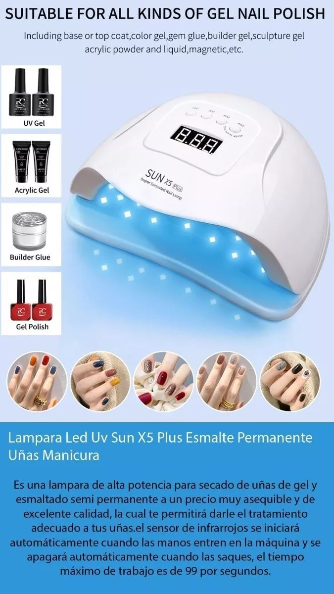 LAMPARA UV SECADOR DE UÑAS SUNX5 PLUS