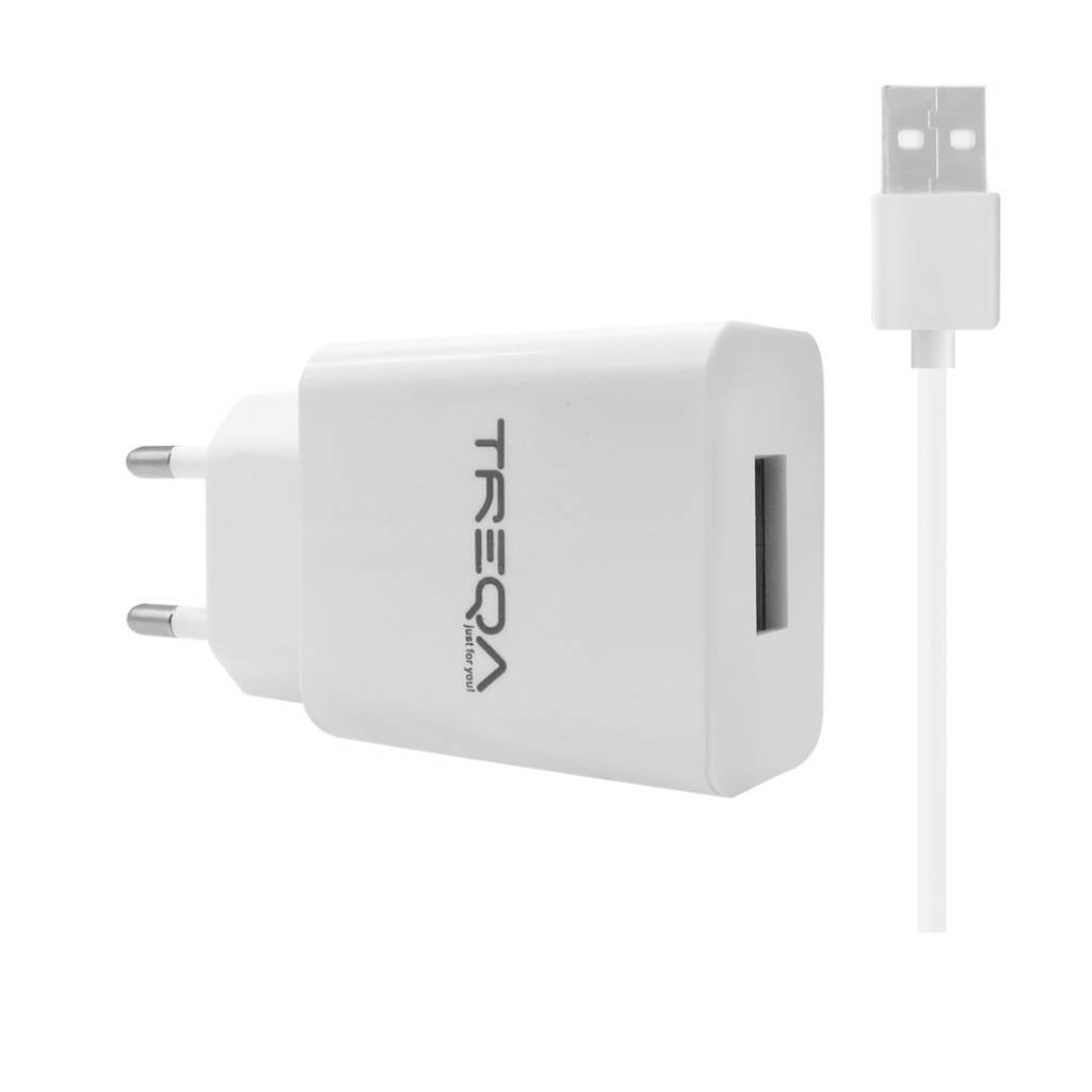 CARGADOR TREQA CD-CS-220  1 USB 18W CARGA RAPIDA CABLE IPHONE-LEDSTAR