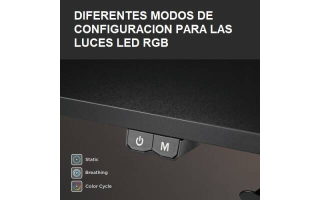 ESCRITORIO GAMER RGB CON ESPEJOS-Brateck