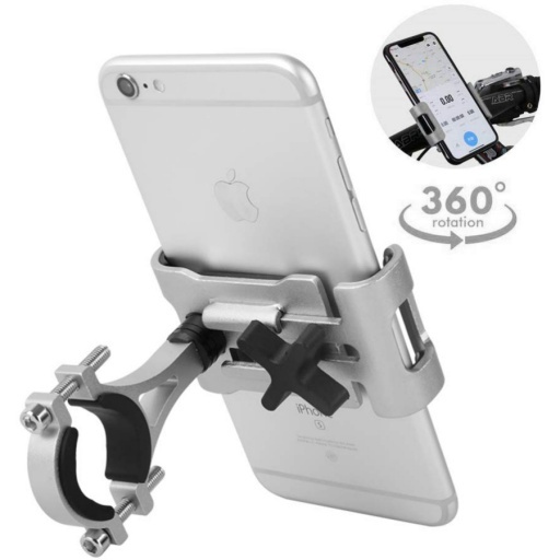 SOPORTE CELULAR MOTO BICICLETA MONOPATIN UNIVERSAL DE ALUMINIO T03683