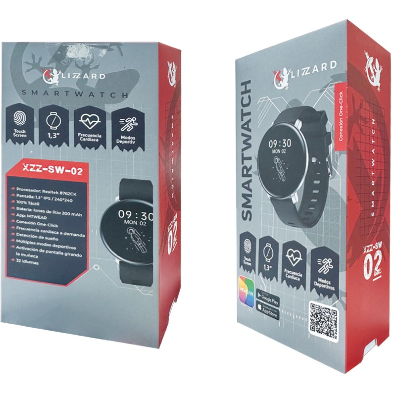 RELOJ SMARTWACH LIZZARD XZZ-SW-02 NEGRO