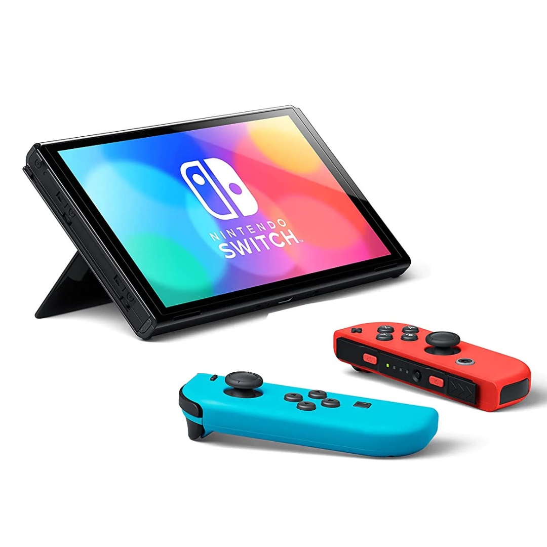 CONSOLA NINTENDO SWITCH OLED NEON AZUL Y ROJO