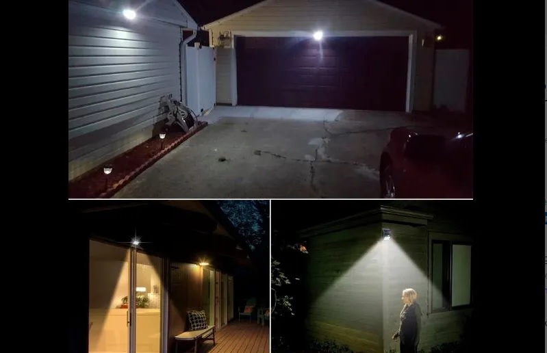 Luz exterior LED solar con sensor de movimiento