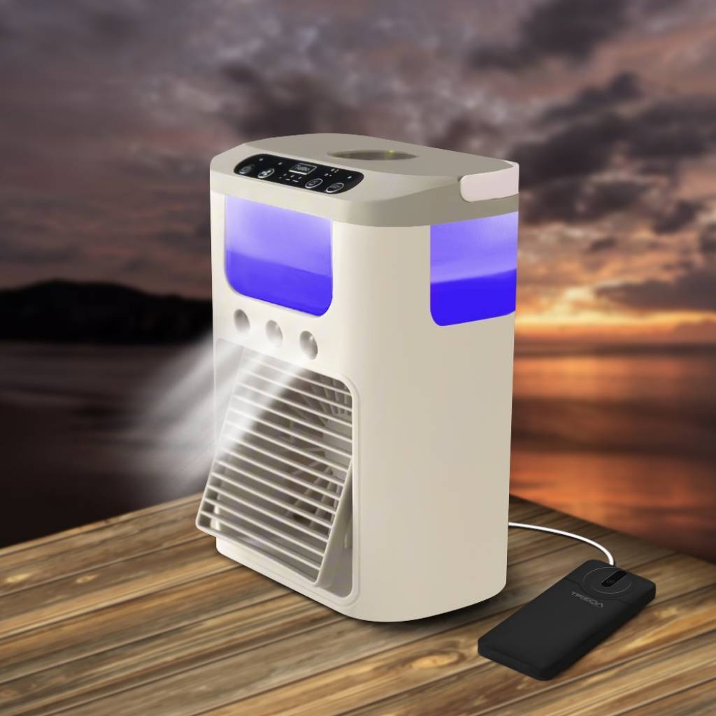 VENTILADOR PORTATIL CON LUZ LED