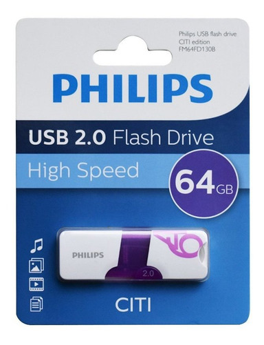  PENDRIVE PHILIPS 64GB USB 2.0  Modelo CITI