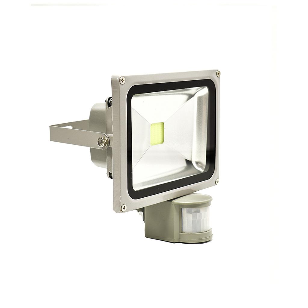 Foco reflector led de 30w con sensor de movimiento