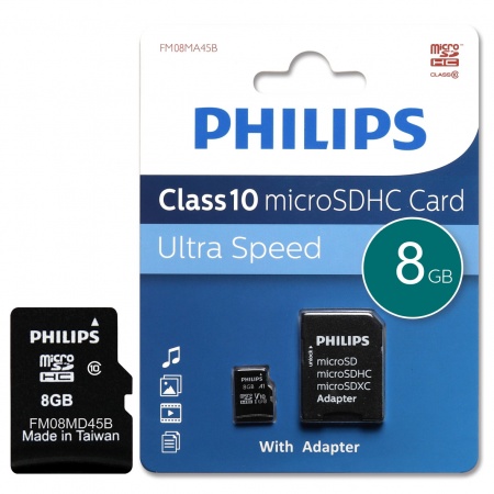 Memoria MicroSD Philips 8GB clase 10