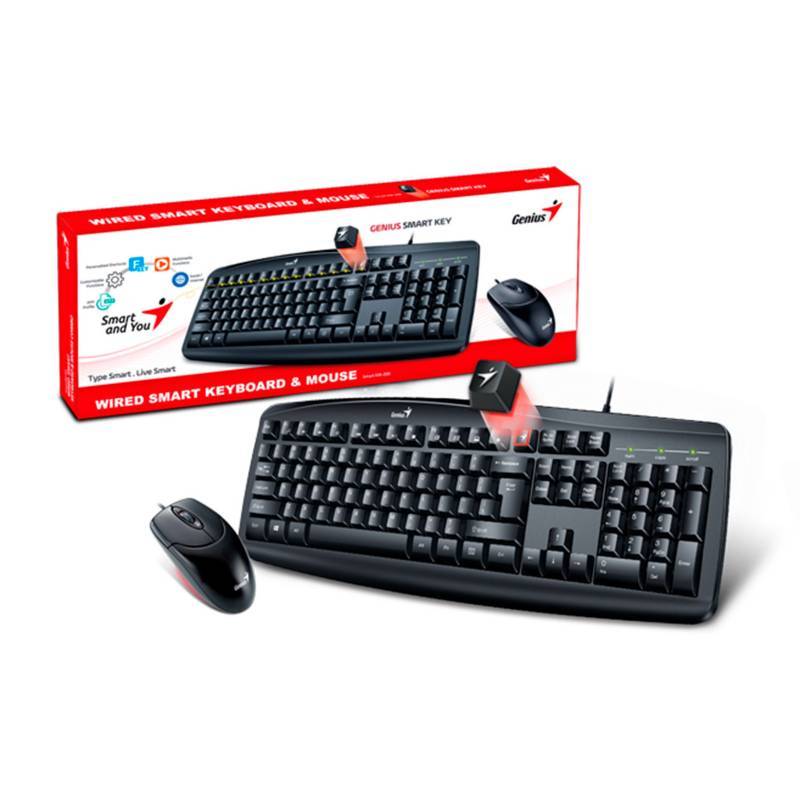 Combo teclado y mouse Genius KM-200 TECLA SMART USB