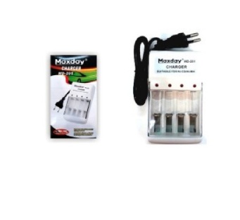 CARGADOR DE PILAS  MAXDAY  S/PILAS AA - AAA MD-201