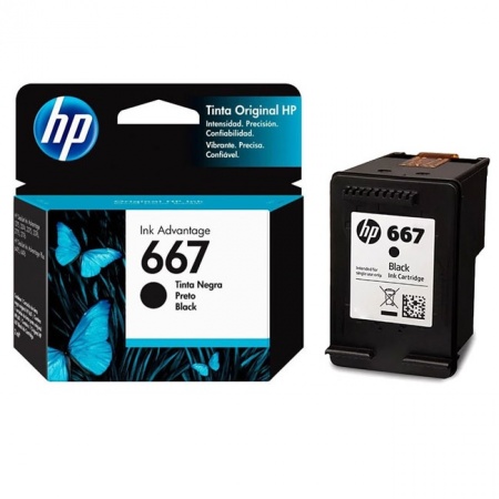 Cartucho HP original 667 negro