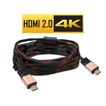 CABLE MONITOR HDMI 4K-2K  M/M 5 Mts PUNTAS ROSADAS