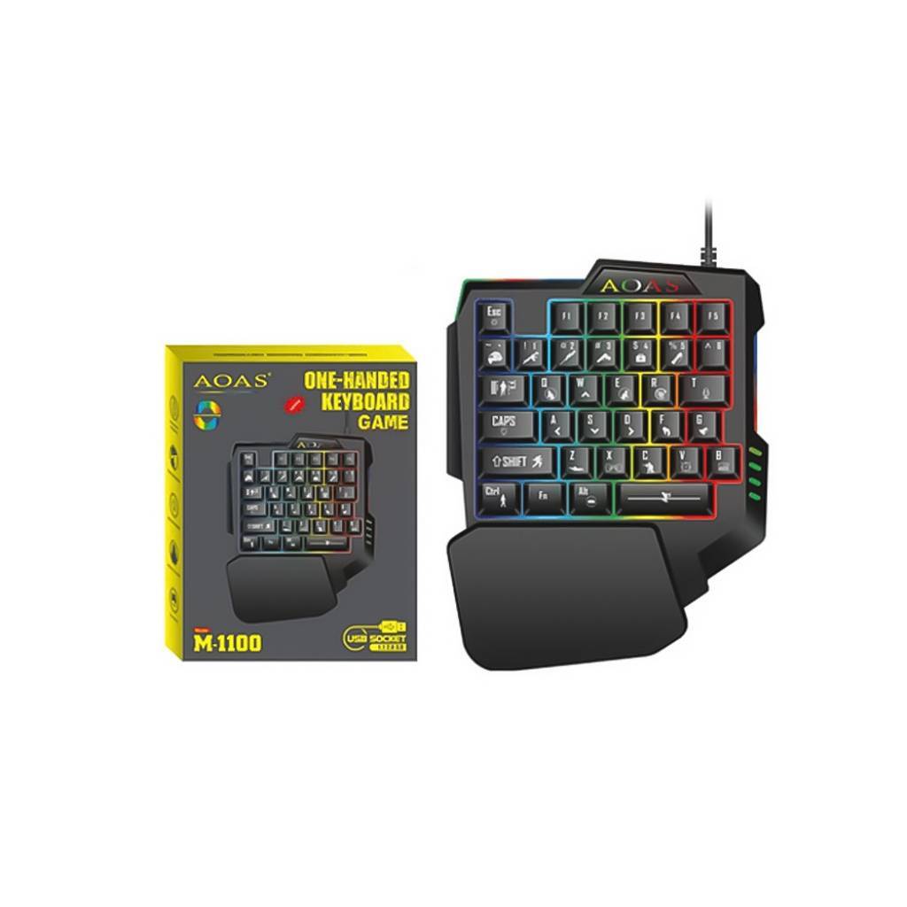 TECLADO GAMER RGB MINI UNA MANO LEDSTAR COD M-1300