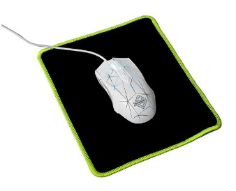 MOUSE PAD GAMER POLYFOAM NEGRO VERDE CODIGO SKU 7079