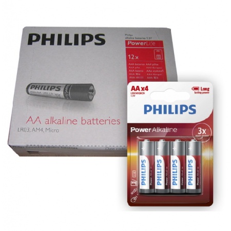 PHILIPS PACK X 4 PILAS AA ALKALINAS