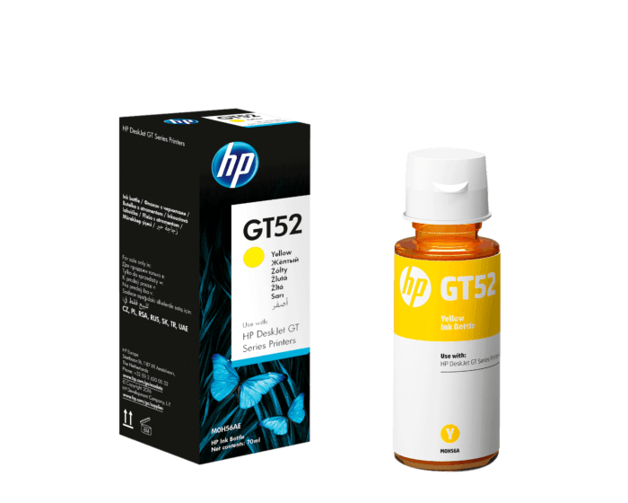 Botella de Tinta HP GT52 Amarilla Original