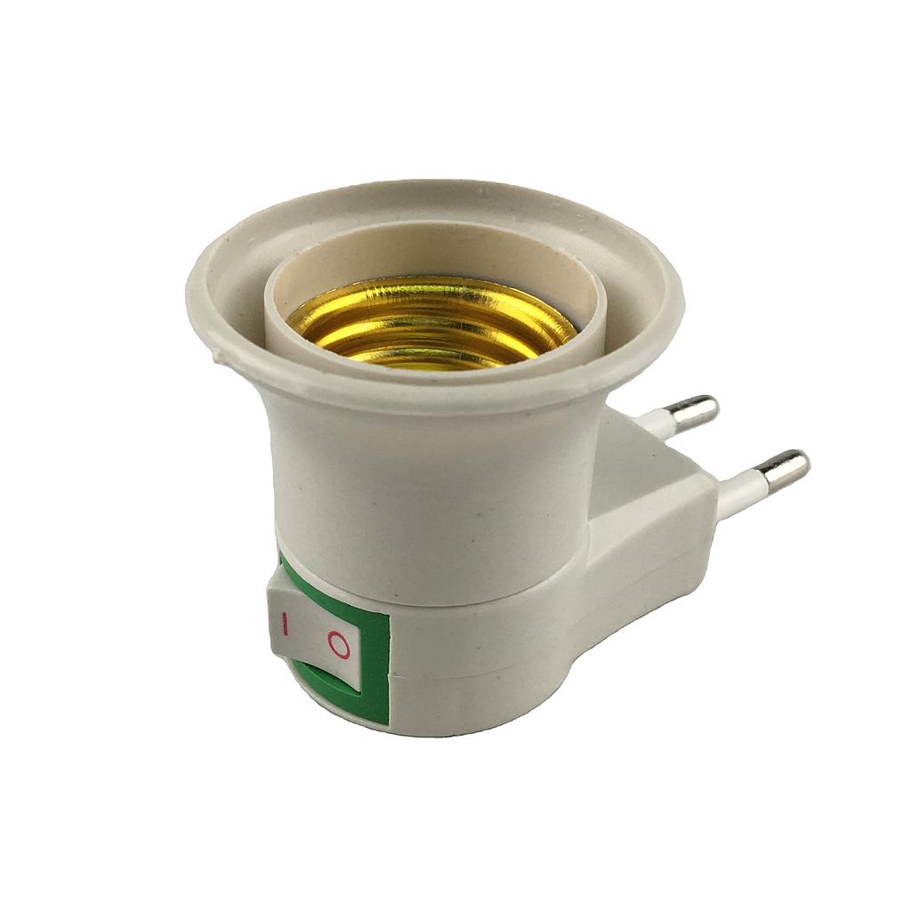 ADAPTADOR CON LLAVE PARA LAMPARAS GIRATORIAS SCREW TYPE E-27