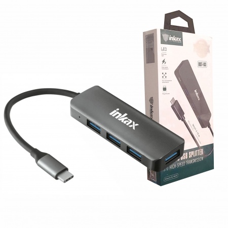 INKAX HUB  USB C A 4 PUERTOS USB 3.0 Modelo DST-3 USB C