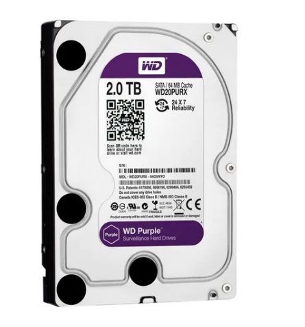 DISCO HDD 3.5" WD PURPLE 2TB SATA3 7200 RPM WESTER DIGITAL PURPLE