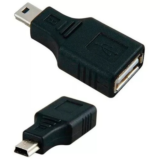 ADAPTADOR DE MINI USB 5 PIN MACHO A USB HEMBRA OTG 