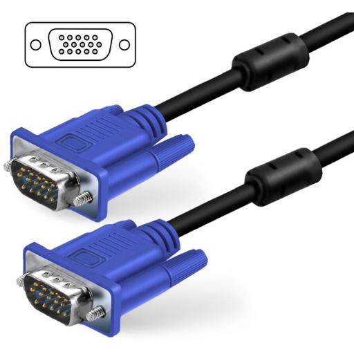 CABLE VGA 1,5 MTS NEGRO ECONOMICO T01990