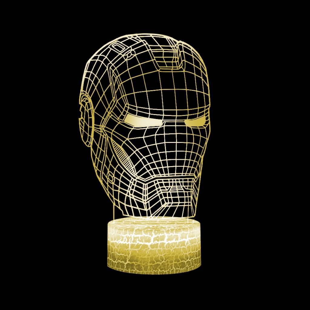 LAMPARA DE ILUSION 3D ROBOT LEDSTAR MODELO LR-3D-008