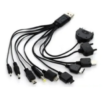 CABLE USB 10 EN 1 MICRO IPHONE MINI ETC SKU 3013 