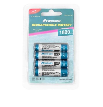PILAS  AAA X 4  MARCA SINGWAY 1800 MA