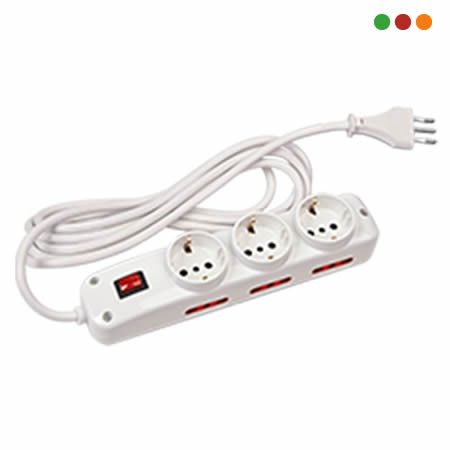 Alargue | Zapatilla - 3 x Schuko + 6 x 3enL / Cable 3 mts | VIVION