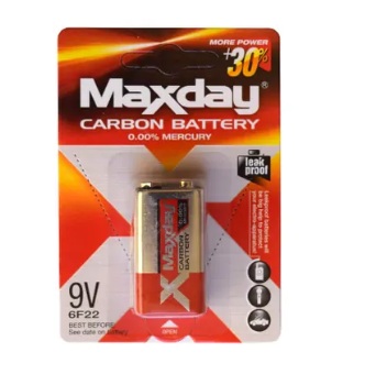 BATERIA  DE 9 VOLT MAXDAY SKU 7438XDAY 