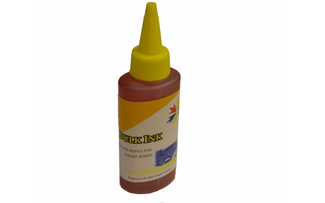 Tinta wox a granel 100ml color amarillo Compatible con cartuchos CANON, EPSON, BROTHER.