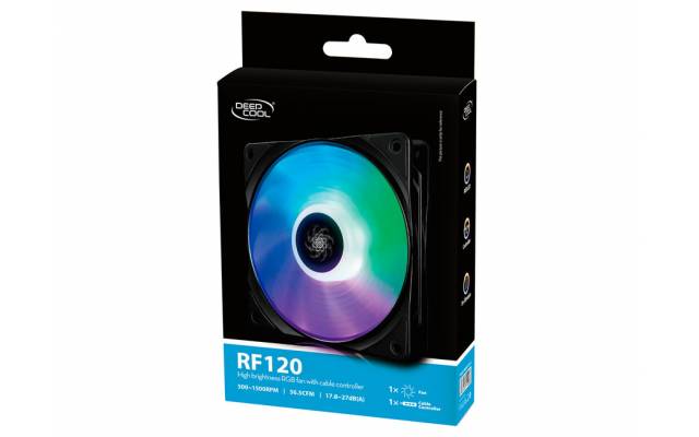 Fancooler Deepcool 12CM RGB c/controlador PWM  RF120 RGB MOVIMIENTO