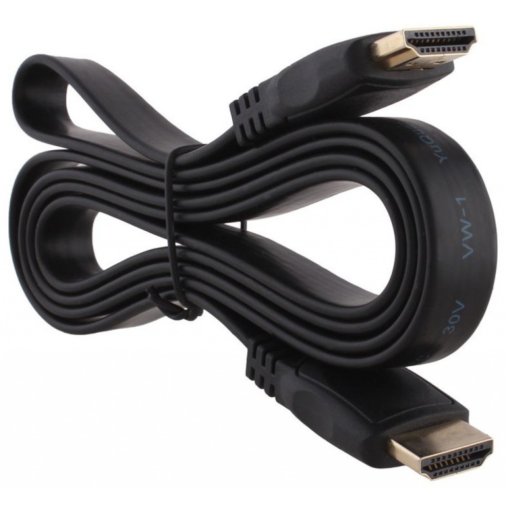 CABLE HDMI PLANO CINTA FLAT CHATO FULL-HD 4K 1080P 1.5 METROS T02112