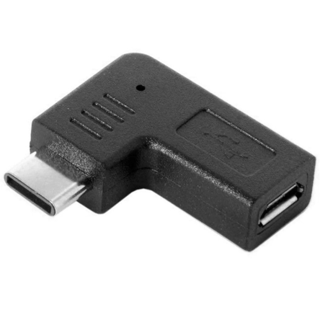 ADAPTADOR USB-C A MICRO-USB TIPO C USB EN ANGULO DE 90 GRADOS T01029