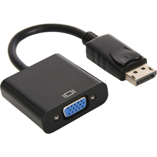 ADAPTADOR CONVERSOR DE DISPLAY PORT MACHO A VGA HEMBRA BOLSA T01822