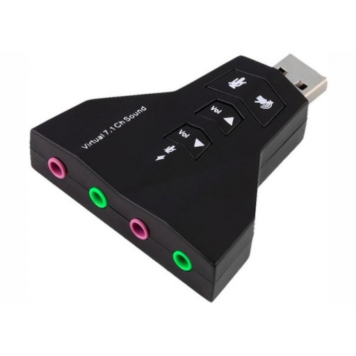 TARJETA DE SONIDO EXTERNA USB AUDIO 7.1 DOBLE  T04088
