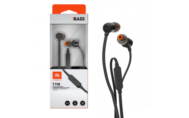 Auriculares manos libre JBL T110 NEGRO