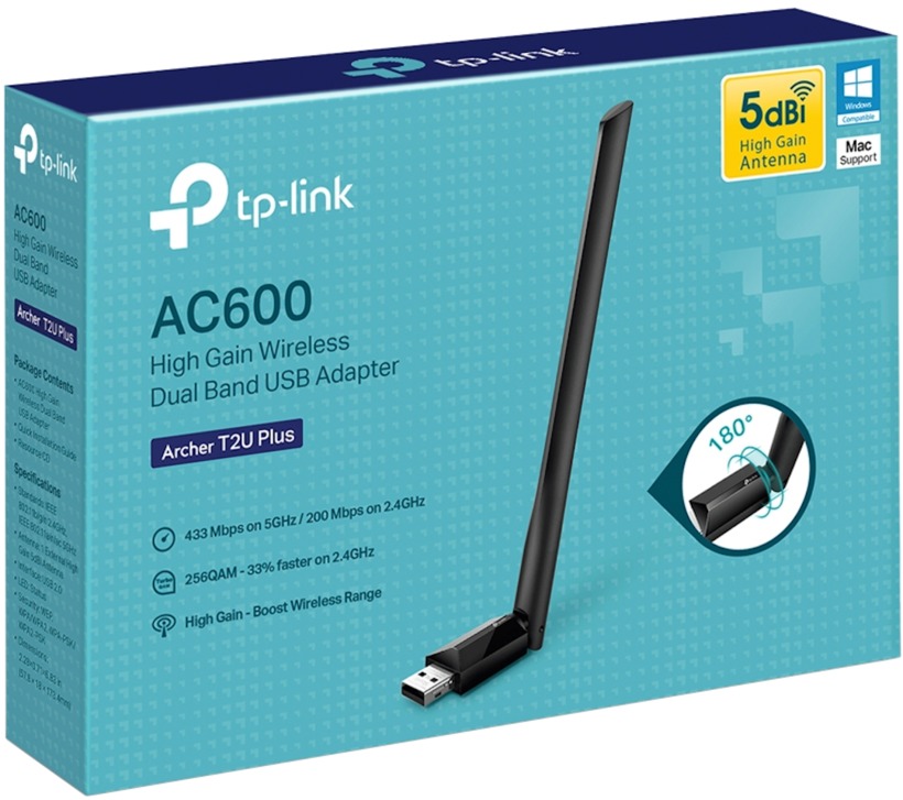 TP-LINK TARJETA USB RED 433MB USB T2U PLUS ANTENA