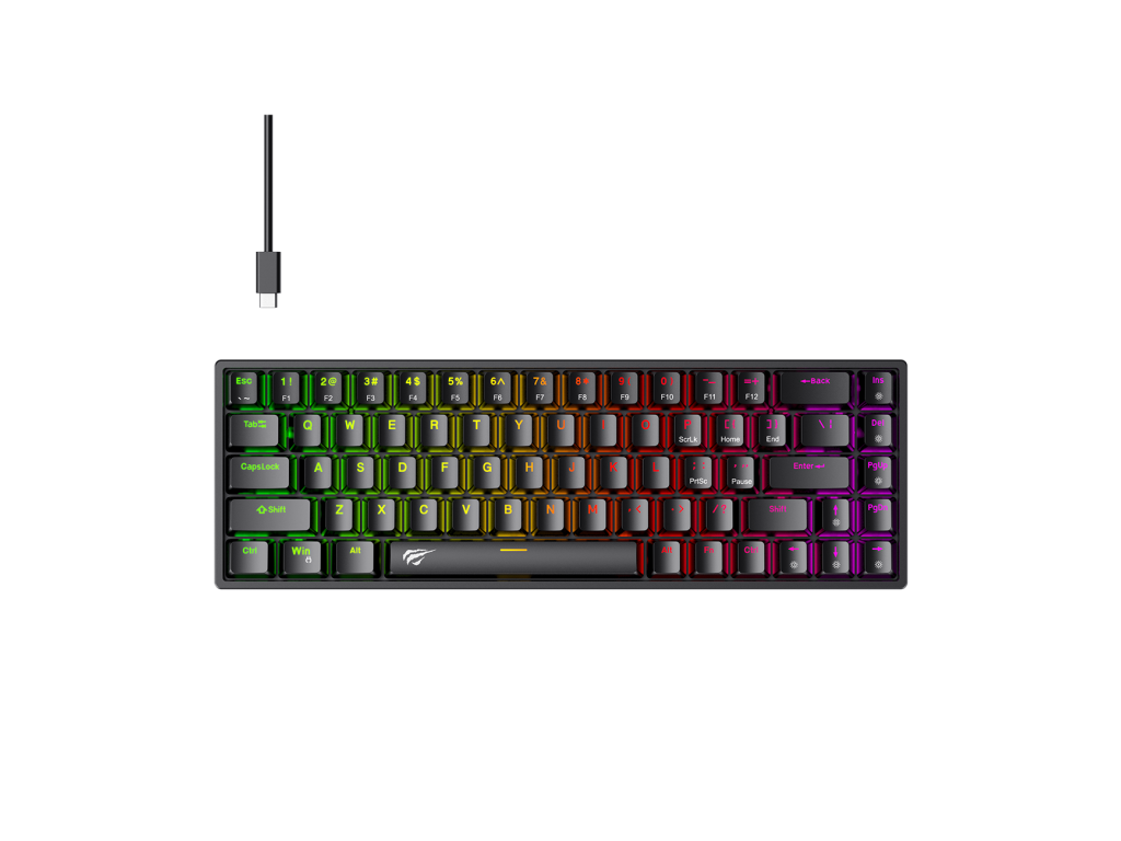 TECLADO HAVIT GAMER MECANICO RETROILUMINADO MULTIFUNCION CON CABLE USB HV-KB865L