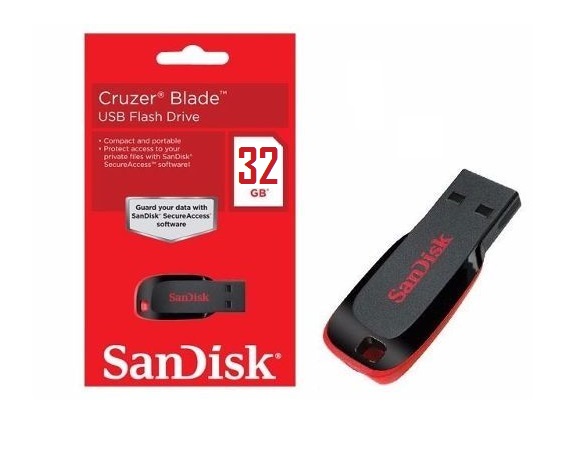  PENDRIVE SANDISK 32GB USB 2.0 Modelo Cruzer CZ50