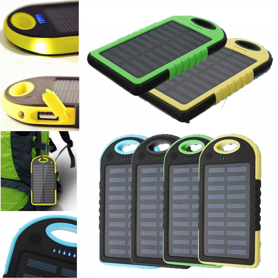 POWER BANK CARGADOR DE EMERGENCIA SOLAR 5000 MAH Codigo T03889