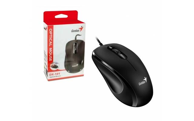 Mouse Genius DX-101 USB negro Nuevo. En caja retail.