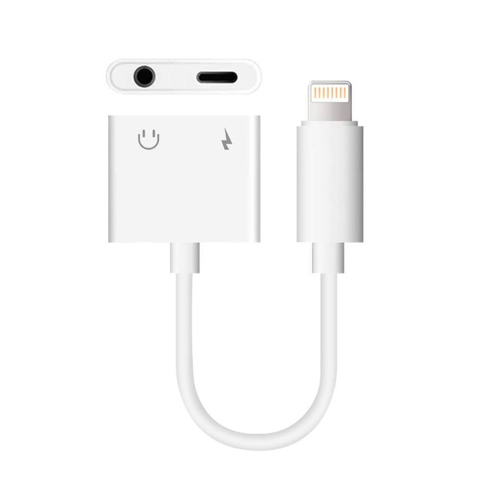 ADAPTADOR LIGHTNING 2 EN 1 TREQA CARGA Y AUDIO SPIKA CA-1062 