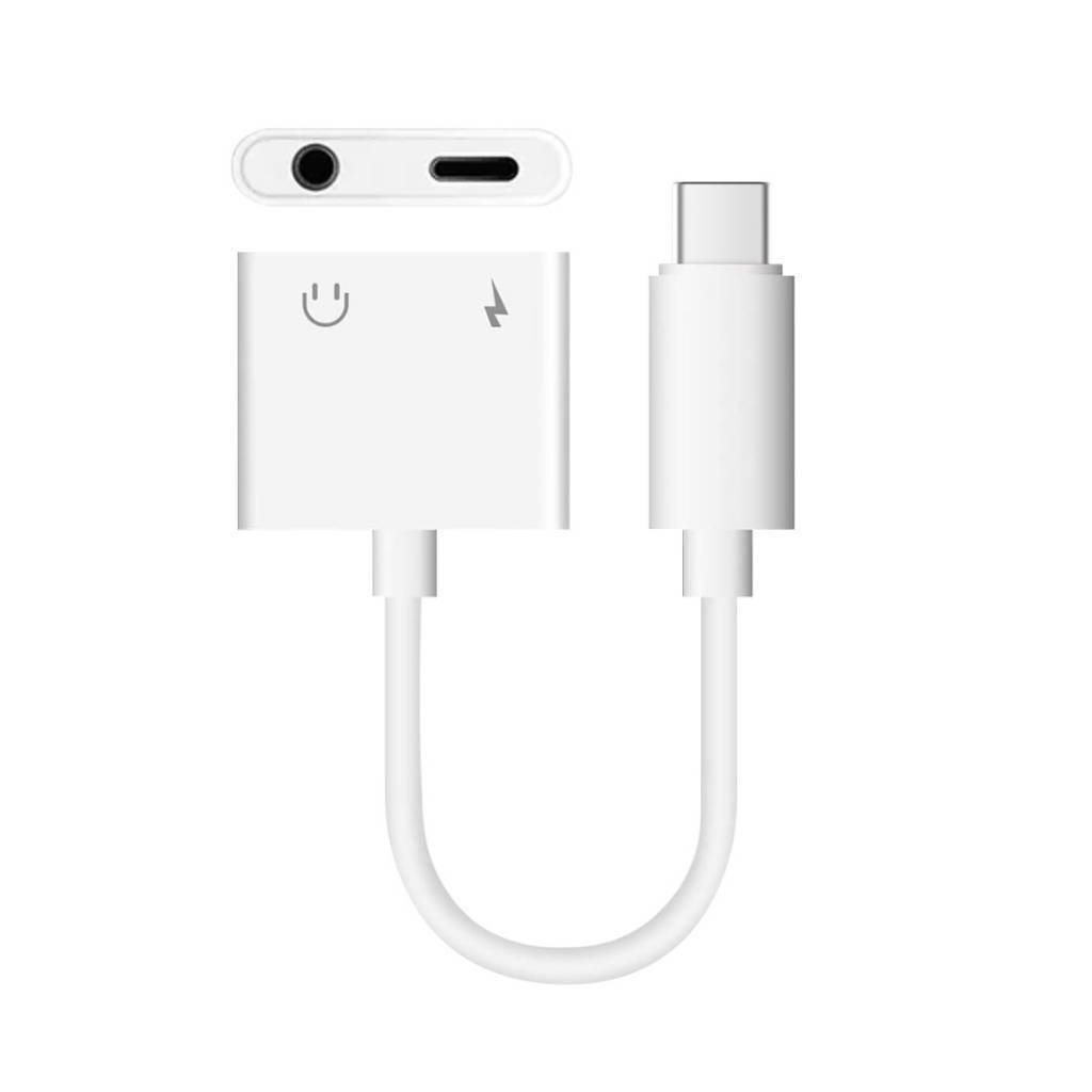 ADAPTADOR TIPO C 2 EN 1 TREQA  AURICULARES Y CARGA CA-1063