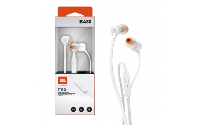Auriculares manos libre JBL T110 BLANCO