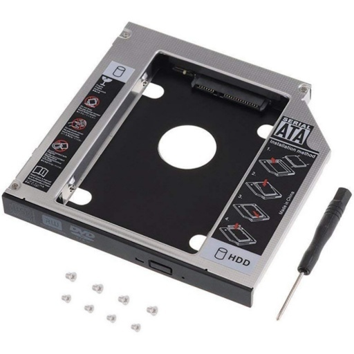 CADDY BAHIA CD DVD T02150 SEGUNDO HDD O SSD SATA NOTEBOOK LAPTOP 12.7MM 