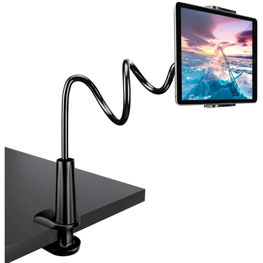 SOPORTE FLEXIBLE PARA TABLET O CELULAR PARA ESCRITORIO MESA CAMA IPAD CON PINZA CASA TRABAJOS T02066