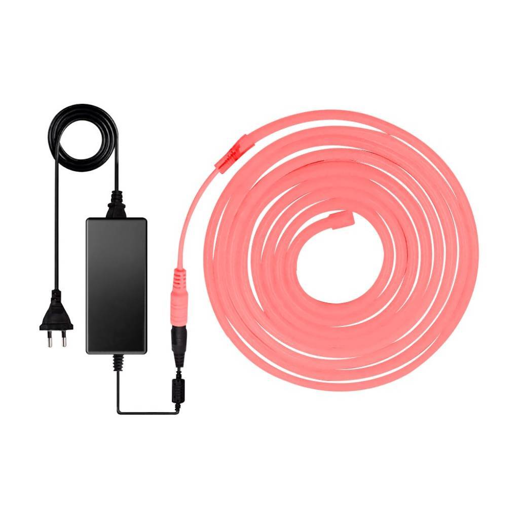 TIRA DE NEON FLEXIBLE ROSA 5mts RX5/ROS